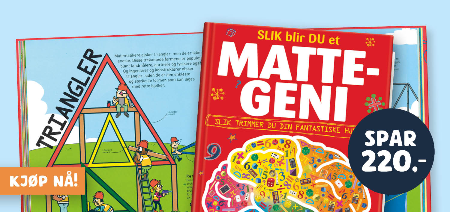 Slik blir du et mattegeni i Barnas egen bokverden