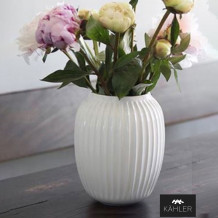 Kähler Hammershøi vase, høyde 20cm, hvit