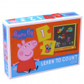 Omslag - Peppa Gris puslespill, lær å telle