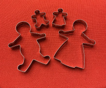 Pepperkakeformer i metallboks - familie
