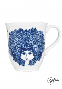 Bjørn Wiinblad, krus Rosalinde, blå 35 cl