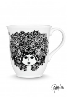 Bjørn Wiinblad, krus Rosalinde, sort 35 cl