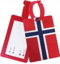 Omslag - Bagasjelapp - norsk flagg