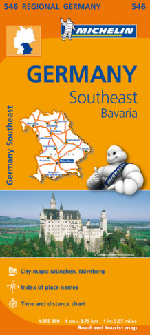 Tyskland sørøst (MI 546) av Michelin (Kart, falset)