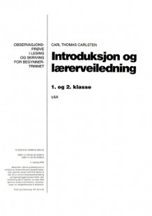 Introduksjon og lærerveiledning 1. og 2. klasse Vår av Carl Thomas Carlsten (Heftet)