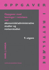 Oppgaver i rettslære av Karl J. Haga (Heftet)
