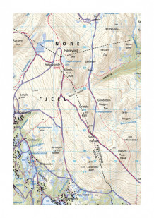 Norefjell og Blefjell veggkart (CK 49) (Kart, plano)