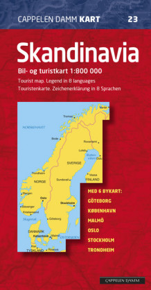 Skandinavia (CK 23) 1:800 000 av Mair Dumont (Kart, falset)