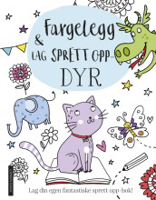 Omslag - Fargelegg & lag sprett opp-dyr