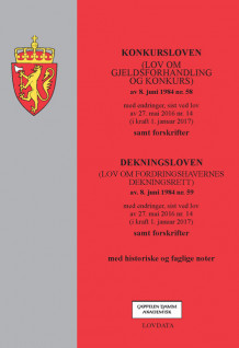 Konkursloven m/forskrifter og dekningsloven m/forskrifter (Heftet)