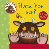 Omslag - Min første Gruffalo: Hvem bor her?