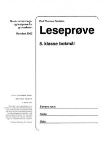 Leseprøve 8. klasse bokmål av Carl Thomas Carlsten (Heftet)
