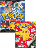 Omslag - Pokémon - fakta, fortellinger og utfordringer og Pokémon klistremerkebok