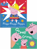 Omslag - Flipp-flapp Peppa og Grynt! Grynt!