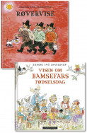 Omslag - Visen om Bamsefars fødselsdag og Røvervise