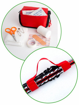 Omslag - Førstehjelpsmappe og skiholder